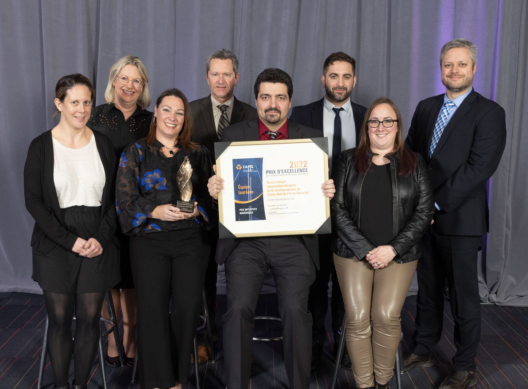 IAPQ - Prix d'excellence 2022 - Équipe lauréate - Prix Initiatives numériques – CIUSSS du Centre-Sud-de-l’Île-de-Montréal