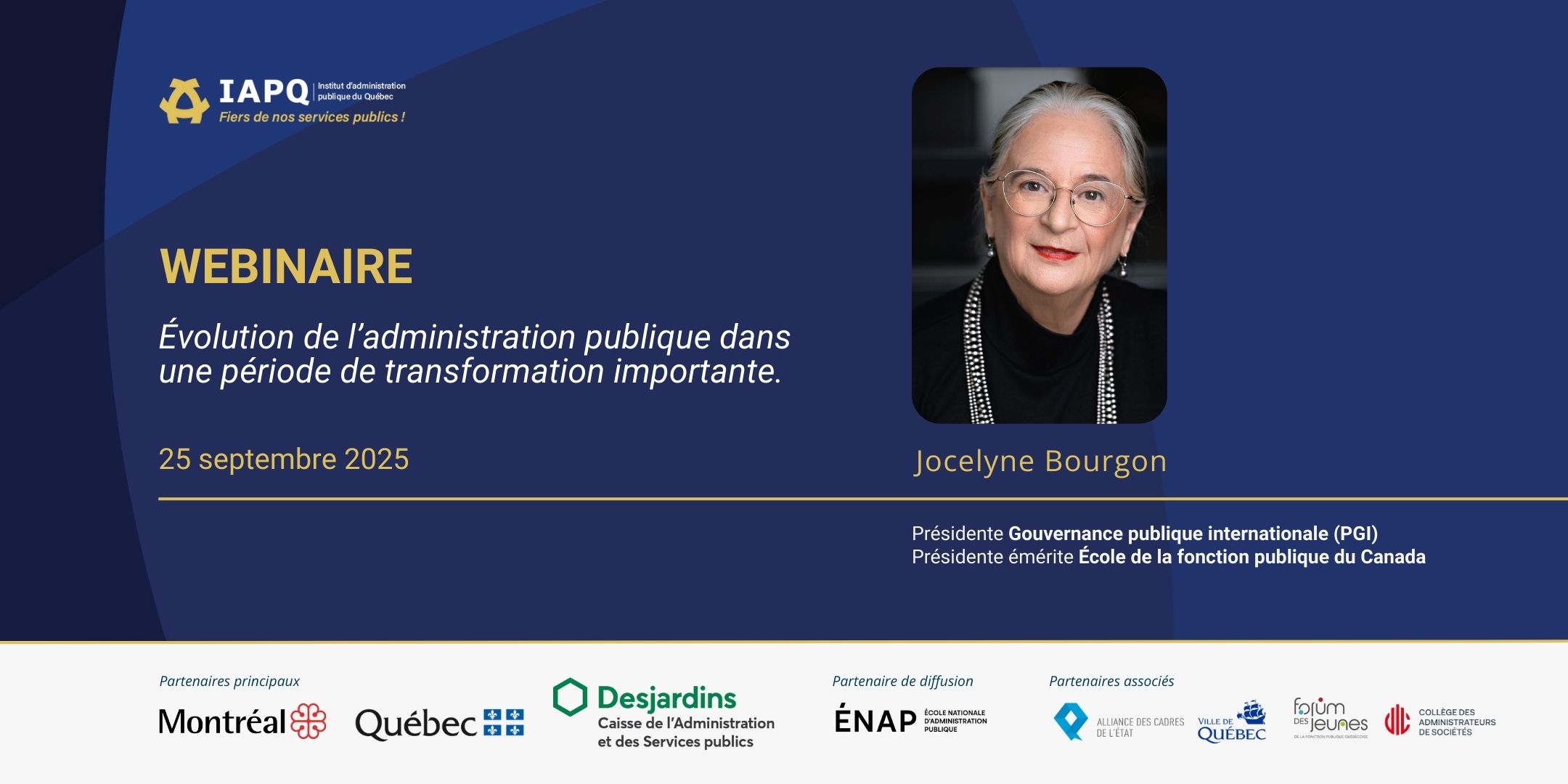 L’évolution de l’administration publique dans une période de transformation importante : comment faire progresser nos organisations