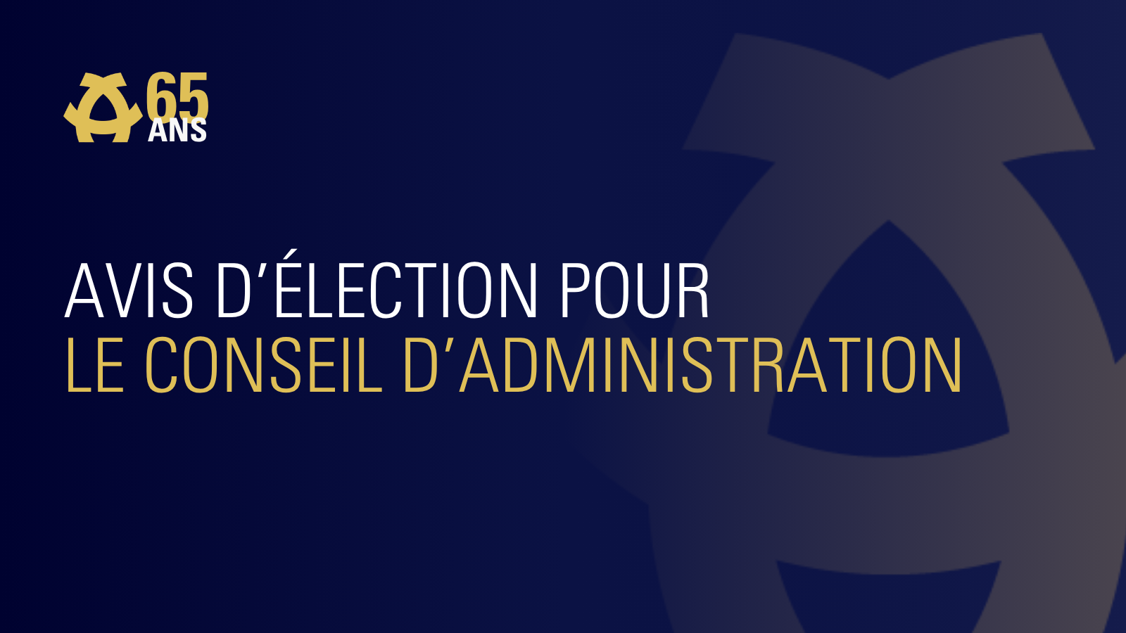 Consulter l’avis d’élection et appel de candidatures