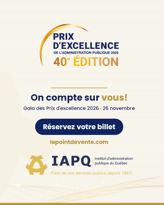 Vidéo « Notre organisation est finaliste » du Gala des Prix d'excellence 2026, format 4:5